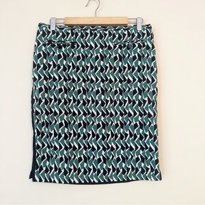 M by Missoni Dual Zipper Green Black Pencil Skirt - Italian 44 / US 8